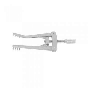 Alm Wound Spreader 4 x 4 Sharp Prongs Stainless Steel, 7 cm - 2 3/4"